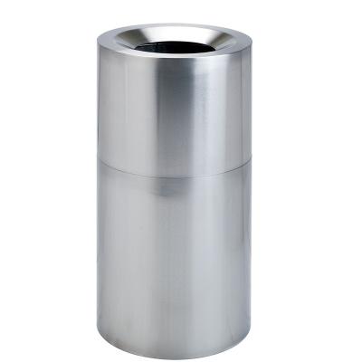 China Sustainable High Quality Hotel Metal Waste Bin Large Capacity Hotel Lobby Trash Can for sale