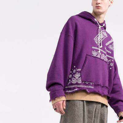 China 2022 OEM Printed Pull Over Breathable Oversized Casual Hoodie Color Block Men's Hoodies Tracksuit Hoodies High Quality Pullover Sweatshirts for sale