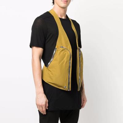 China Fashion OEM Vests 2022 Plus Size QUICK DRY Men's Vests New With Metal Zippers Pockets Vests Multi-pockets Backless Vests for sale