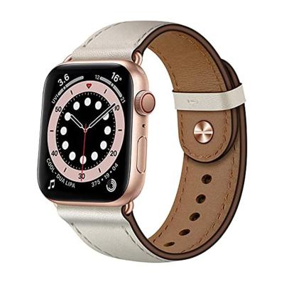 China Leather Strap For Apple Watch Band 44mm 40mm 42mm 38mm 44mm Smartwatch Strap Accessories iWatch 3 Wristband 4 5 Se 6 7 for sale