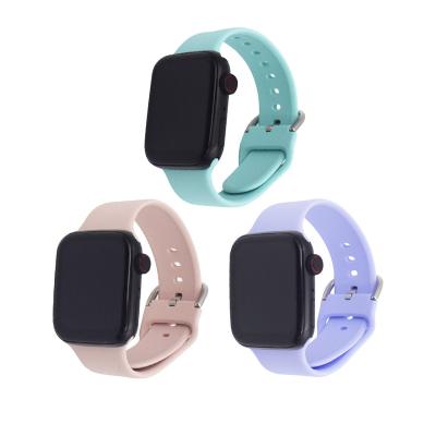 China Soft Thin Slim Silicone Sports Strap Strap For Apple Watch Band iWatch 7 Series Se 6 5 4 3 2 1 for sale