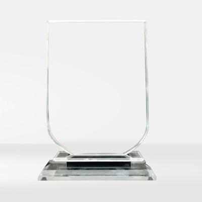 China big shield crystal awards blank trophy plaque with 3 level base for sale