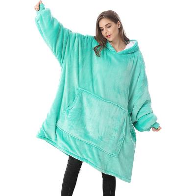 China Portable Winter TV Warm Pocket Portable Hoodie Blanket For Adult Oversized Hoodie Blanket for sale