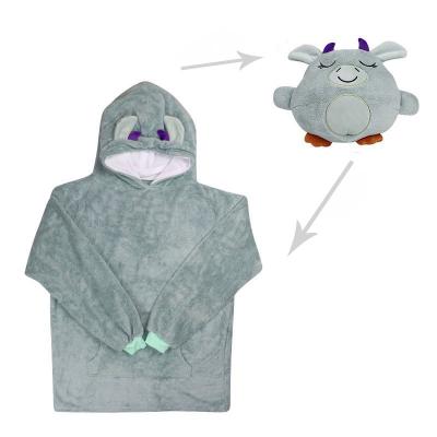 China Anti-static pajamas for kids multifunctional oversized hoodie animal blanket for sale