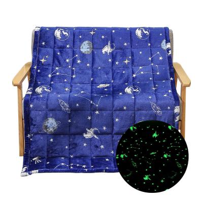 China Anti-pilling Weighted Blanket Glow In Dark Blanket Heavy Blanket Calm Sleeping For Adult And Children for sale