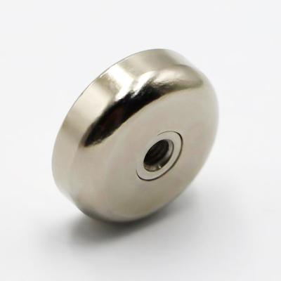 China Industrial Magnet Good Price Screw Thread Pot Magnet With Countersunk Hole for sale