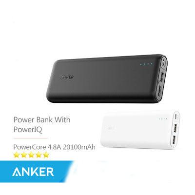 China Anker PowerCore 20100mah Power Bank Fast Charging Support for sale