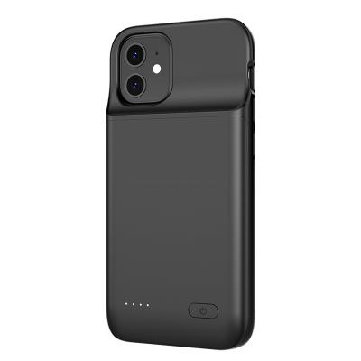 China Portable Wireless Charging Phone Charging Case For iphone 12 pro Battery Case Black TPU+ABS Soft Design Case For iphone 12 pro Max 4800mAh for sale