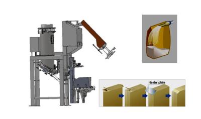 Cina La macchina imballatrice della borsa pneumatica della valvola di rifornimento per rende la polvere della pittura del pigmento in vendita