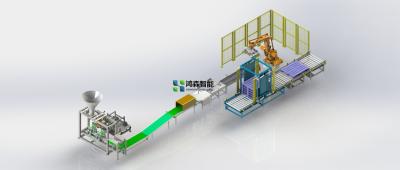 Cina Apra il sistema automatico completo della macchina imballatrice della borsa della borsa della bocca con l'involucro del pallet in vendita