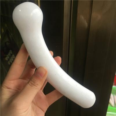 China China Wholesale Natural Dildos For Women Crystal Safe Sexy Masturbation White Jade Massage Wand for sale