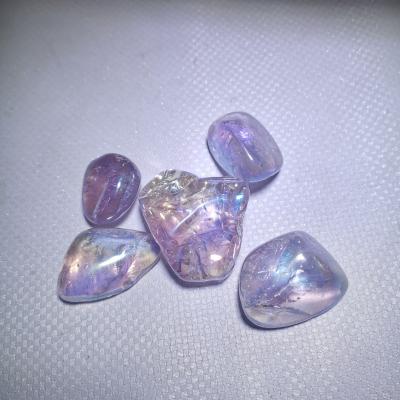 China China Wholesale Natural Amethyst Quartz Electroplate Colorful Tumbled For Decoration for sale