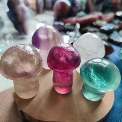 China China Wholesale Crystals Stone Natural Colorful Quartz Crystals Healing Fluorite Mushroom As Gift for sale