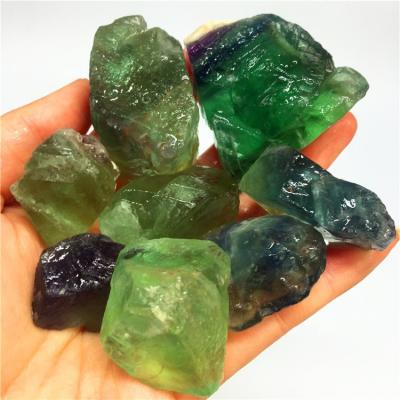 China Raw Tumbled Mineral Quartz Crystal Rough For Souvenir Gift China Natural Green Fluorite Stone Specimen Fluorite for sale