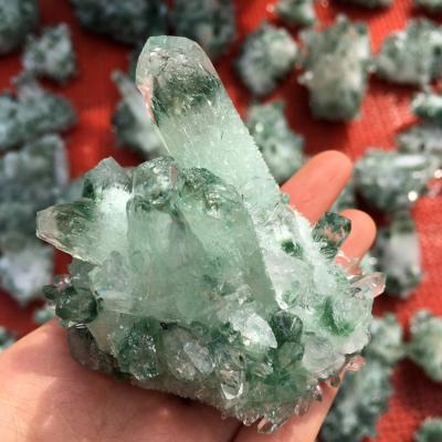 China Wholesale Healing Quartz Crystal Cluster Raw Green Spirit Crystals From China for sale