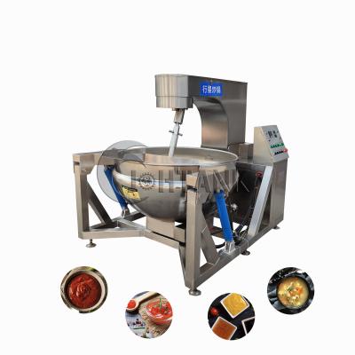 China Vegetable processing plant industry automatic cooking planetary frying mixer wok coated kettle/electric cooking machine for sale