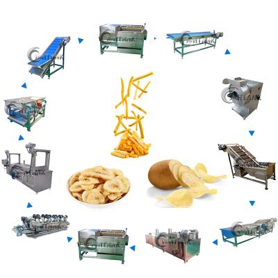 China Automatic Production Frozen French Fries Making Machine Machinery Production Line 100kg/h for sale