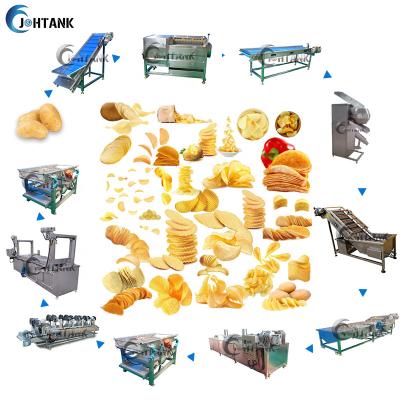 China Automatic Production Fried Line Potato Chips Processing Machine Frozen French Fries Making Machine for sale