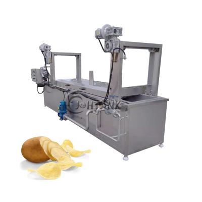 China high quality vegetable processing plant gas snack potato chips continuous fryer for restaurant for sale