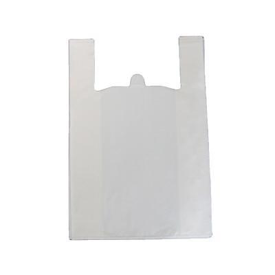 China PP wholesale custom logos biodegradable plastic packaging shopping bag with T-shirt handle shopping bags for sale