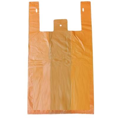 China BIODEGRADABLE T-shirt Plastic Bags Wholesale Bag Roll Clear White Biodegradablet Shopping Bag for sale