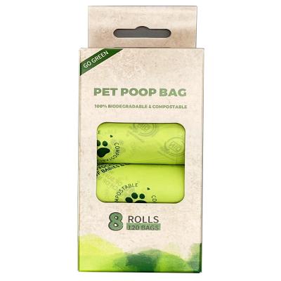 China Wholesale Custom Viable 100% Biodegradable Portable Pet Waste Factory Quality Dog Poop Plastic Bags for sale