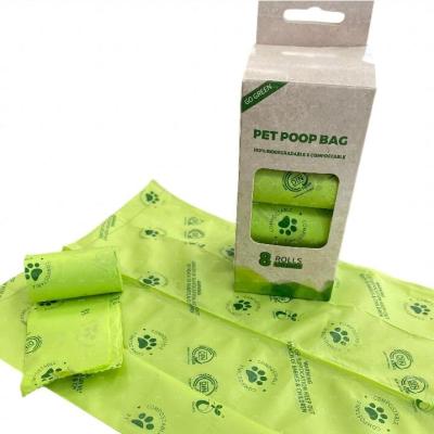 China Sustainable Wholesale Custom Printed Doggie Pet Poop Bags Dog Poop Waste Bags Biodegradable Dog Poop Bag for sale