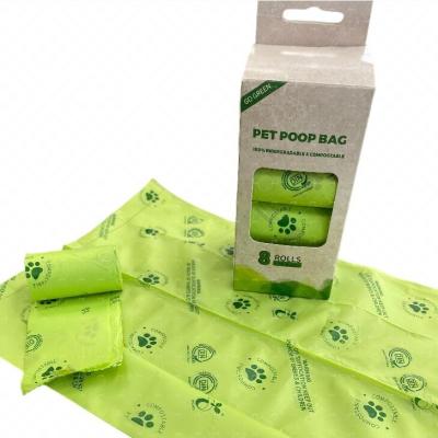 China Sustainable 100% Biodegradable Eco Friendly Custom Portable Dog Poop Bag Private Label Dog Poop Waste Bag for sale