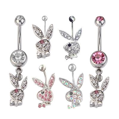 China Good Quality Exquisite Cute Appropriate Price Cute Rabbit Stainless Steel Belly Perforation for sale