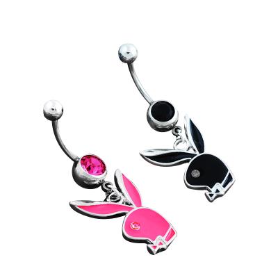 China Cute Rabbit Stand Stainless Steel Special Hot Selling Belly Piercing Jewelry for sale