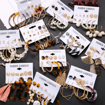 China TRENDY Acrylic Tassel Earrings For Women Bohemian Earrings Set Big Drop Earring Geometric Brincos DIY 2019 Female Fashion Jewelry for sale