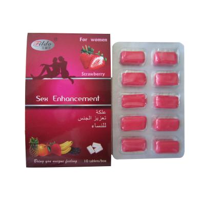 China Fildo Strawberry Sex Enhancerment Chewing Gum for Women, Safe Female Sex Enhancer for sale