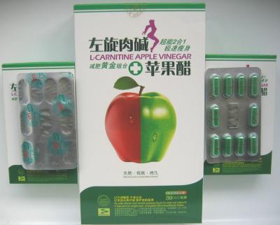 China Combinação natural super do ouro do vinagre de cidra das cápsulas L-Carnitine+Apple do emagrecimento à venda