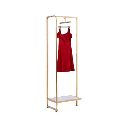 China Deploying Goods Golden Island Led Bridal Garment Dress Display Rack Display Rack Props for sale