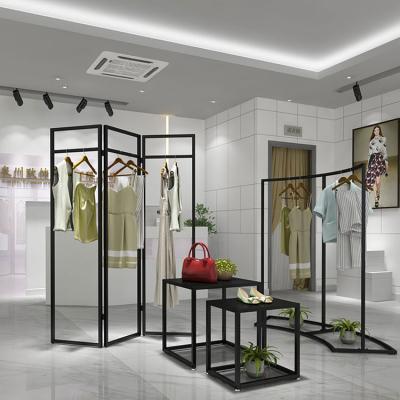 China Custom Retail Stores Clothing Display Rack Garment Display Nesting Table Boutique Showroom Furniture for sale