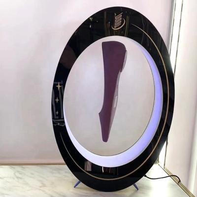 China With Led Light Three Color Led Light Transformamtion Leviation Acrylic Magnetic Floating Shoe Display Stand for sale