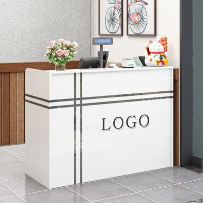 China Modern Multifunctional Retail Cashier Counter Table Checkout Expandable Boutique Cash Desk Store Counter On Sale for sale