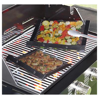 China Reuseable Life 24*14cm PTFE Dustproof Durable Fiberglass Cloth Non-Stick BBQ Grill Mesh Bag for sale