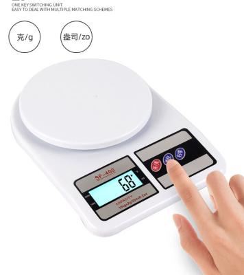 China WITH LID Battery Electronics Kitchen Scale Digital SF 400 Kitchen Scale 10 Kg Weighing Kitchen Scale for sale