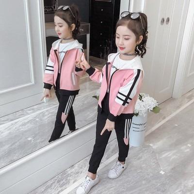 China 2pcs Kids Casual Babies Clothes Long Sleeve Tops+Pants Cotton Sport Suit Set Letter Coat Tops+Pants Set Children Autumn Sports Clothes for sale