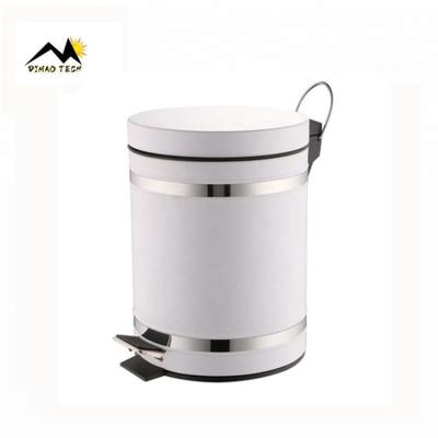 China 3L 5L Foot Pedal Sustainable Indoor Home Recycle Round Pedal Bin Trash Can Sanitary Waste Bin for sale