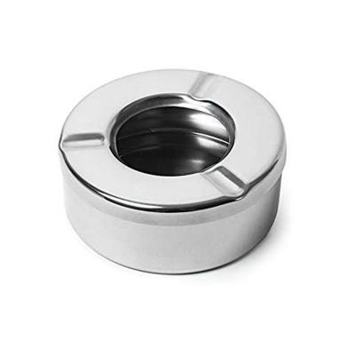 China 201 Stainless Steel Smokeless Metal Cigar Ashtray Non Magnetic Metal Customized Ashtray Custom Ashtray for sale