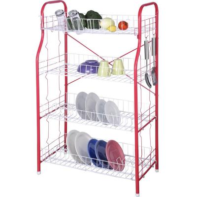 China 4 Tier KV-774 Workable Position Type Kitchen Dinner Dish Rack Dish Drying Rack Dish Drainer Rack Dish Rack for sale