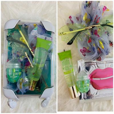 China Best 2022 Private Label Vegan Mask Packing Case Packing Crate Organizer Kit Lip Gloss Set Regular Low Clear Plastic Size for sale