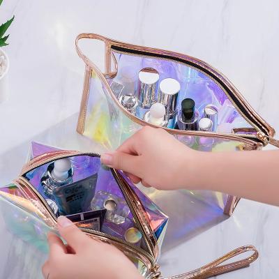 China Bulk Logo Makeup Cosmetics Bag Travel Gold Pouches Fashion Case Women Skim Divider Clear Cotton Case Eco Friendly Cosmetic Bags for sale