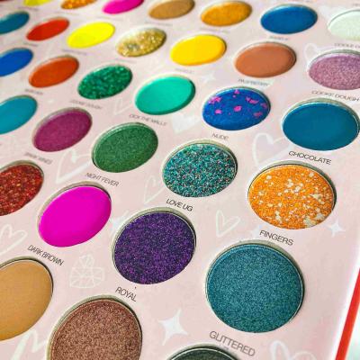 China 2021 New Design Private Label Eyeshadow Palette Dye Palette Packaging High Quality Eyeshadow Waterproof Custom Makeup Glitter for sale