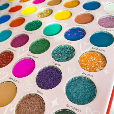 China Christmas High Waterproof Makeup Dye Glitter Blue Morphe Wholesale Pressed Quality Pan Professional Eyeshadow Palette Cheap for sale