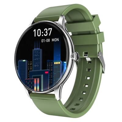 China Touch Screen T2 Full Touch Continuously Heart Rate Monitoring Drink Reminder Amoled Display Smart Watch for sale