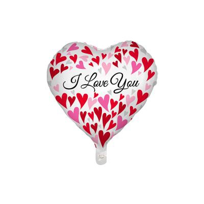 China All DBCY Aluminum Foil Happy Valentine's Day Heart Shape 10inch Inflatable Balloon for sale