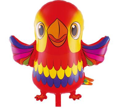 China Gift Toy Multicolored Parrot Decorated Foil Balloon for sale